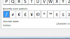 2 Cara Menampilkan Symbol Garis Miring Dalam Microsoft Excel